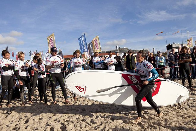 Evi crosses the line - PWA Reno World Cup Sylt Grand Slam 2011 © PWA World Tour http://www.pwaworldtour.com